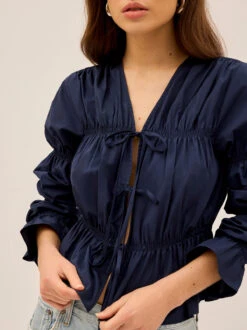 Maia Navy Cotton Top -Kitri Studio 2404222NB MAIANAVY 003 V2