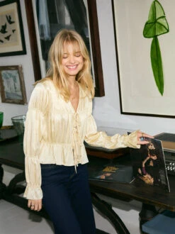 Maia Butter Yellow Satin Top -Kitri Studio 2404222Y MAIABUTTERSATIN 03