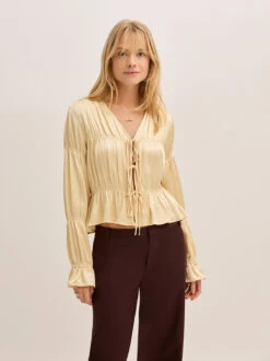 Maia Butter Yellow Satin Top -Kitri Studio 2404222Y MAIABUTTERSATIN 07