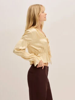 Maia Butter Yellow Satin Top -Kitri Studio 2404222Y MAIABUTTERSATIN 08