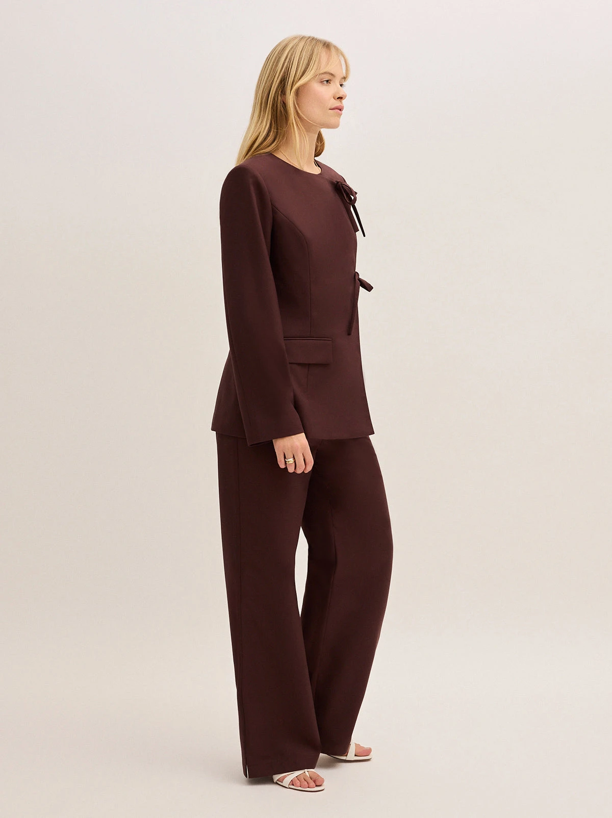 Vivienne Mocha Tailored Blazer 6 Vivienne Mocha Tailored Blazer - Image 6