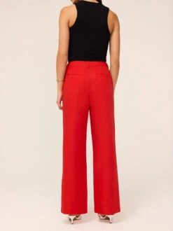 Ada Red Straight Leg Trousers -Kitri Studio 2404602R ADA RED 001V2
