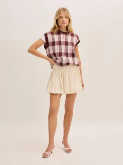 Hadley Ivory Cotton Linen Mini Skirt 8 Hadley Ivory Cotton Linen Mini Skirt -Kitri Studio 2404805I HADLEYIVORY 03