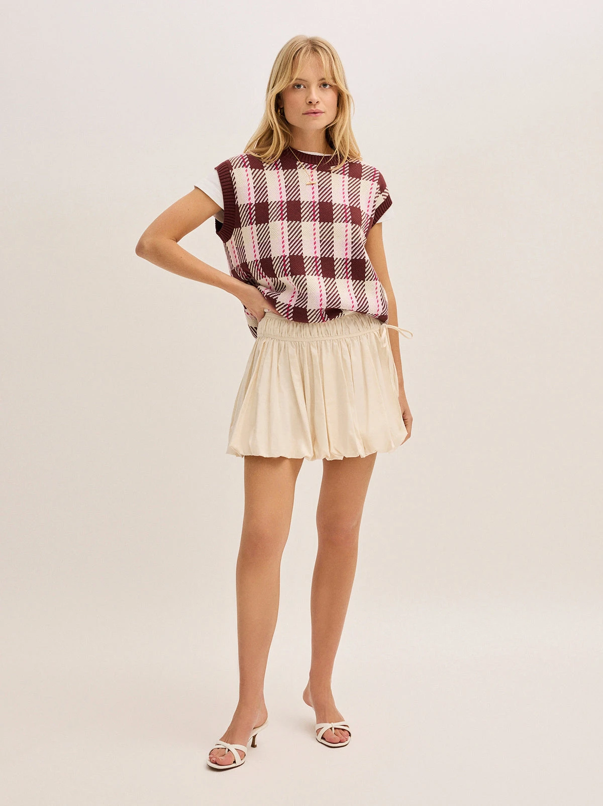 Hadley Ivory Cotton Linen Mini Skirt 3 Hadley Ivory Cotton Linen Mini Skirt - Image 3