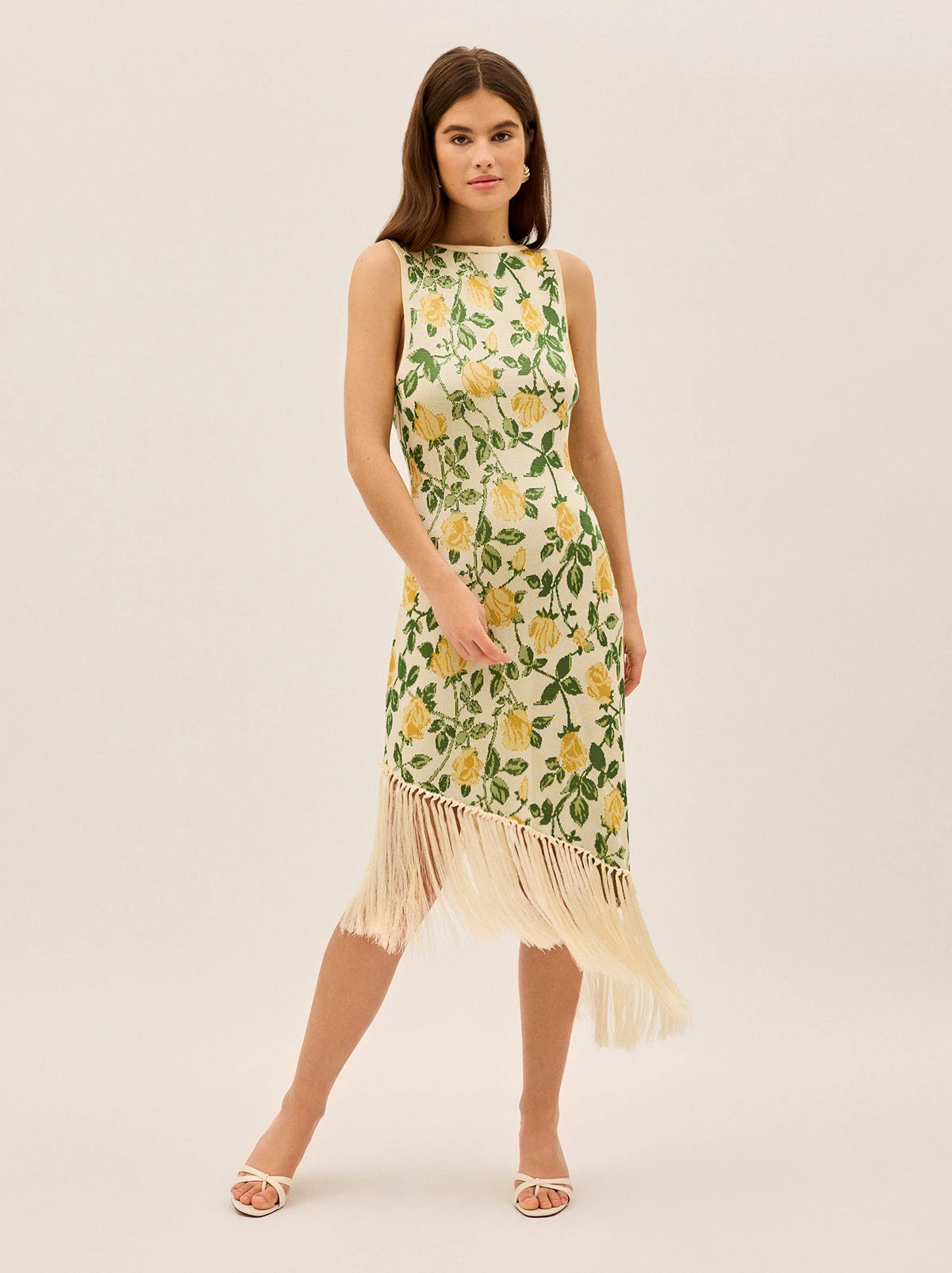 Tabara Yellow Rose Knit Dress 5 Tabara Yellow Rose Knit Dress - Image 5