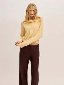 Abigail Butter Yellow Knit Cardigan 9 Abigail Butter Yellow Knit Cardigan -Kitri Studio 2404944Y ABIGAILBUTTER 02