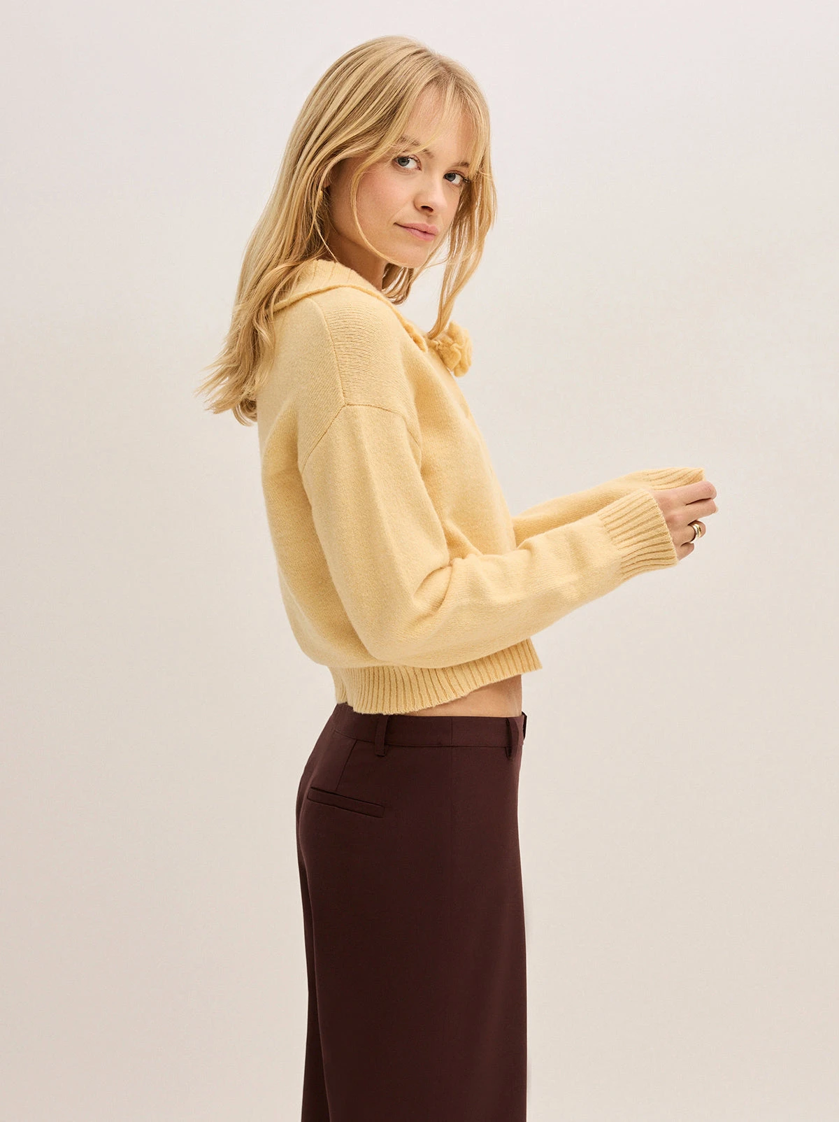 Abigail Butter Yellow Knit Cardigan 4 Abigail Butter Yellow Knit Cardigan - Image 4