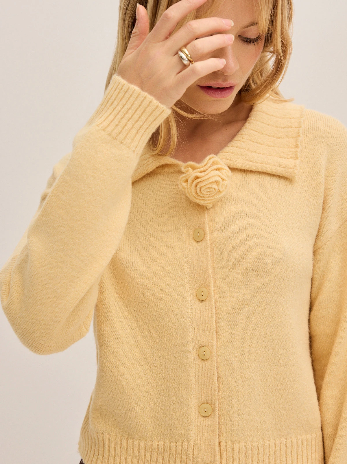 Abigail Butter Yellow Knit Cardigan 6 Abigail Butter Yellow Knit Cardigan - Image 6