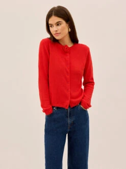 Cassandra Red Knit Cardigan 6 Cassandra Red Knit Cardigan -Kitri Studio 2404950R CASSANDRARED 002 V2