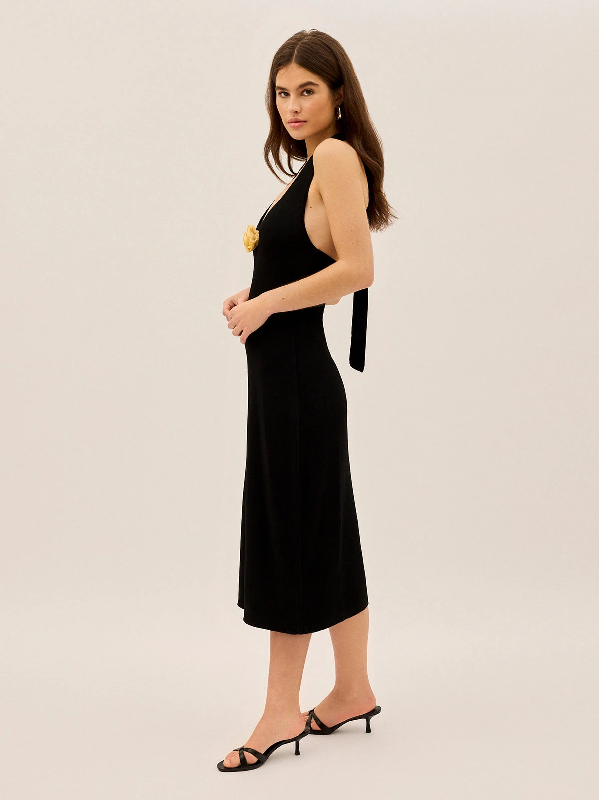 Anissa Black Knit Halter Dress 4 Anissa Black Knit Halter Dress - Image 4