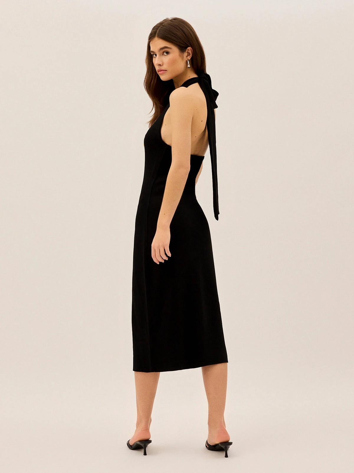 Anissa Black Knit Halter Dress 5 Anissa Black Knit Halter Dress - Image 5