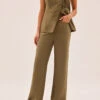 Ada Khaki Tailored Trousers