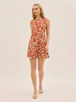 Aimee Tulip Print Mini Dress 13 Aimee Tulip Print Mini Dress -Kitri Studio AIMEEREDTULIP ECOMV2 002