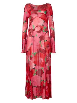 Alessia Pink Watercolour Floral Print Dress 15 Alessia Pink Watercolour Floral Print Dress -Kitri Studio ALESSIA PINK WATERCOLOUR MANNEQUIN