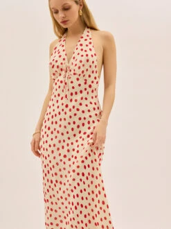 Amalia Red Polka Dot Halterneck Dress 14 Amalia Red Polka Dot Halterneck Dress -Kitri Studio AMALIA RED POLKA DOT ECOM V2 003