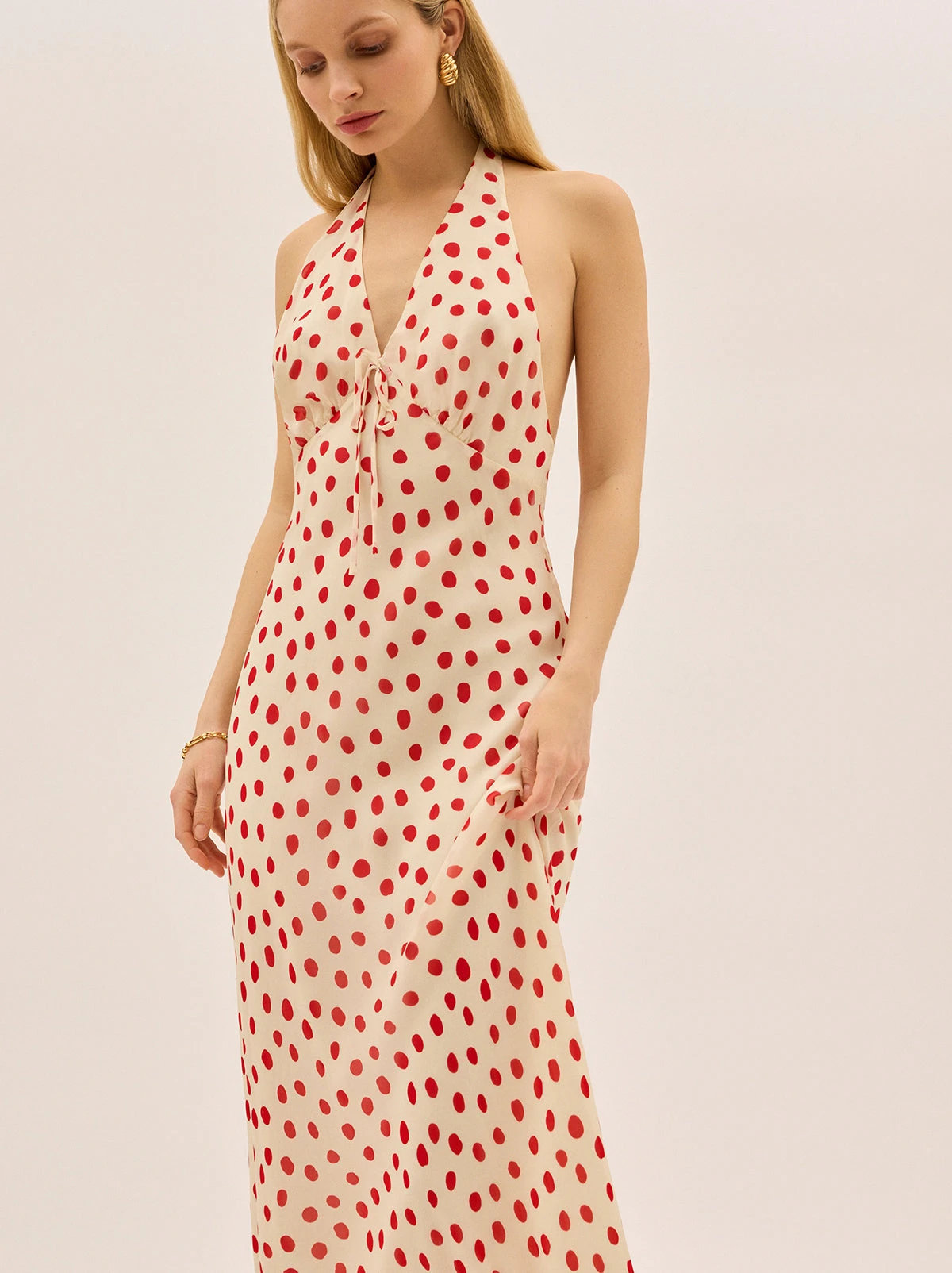 Amalia Red Polka Dot Halterneck Dress 7 Amalia Red Polka Dot Halterneck Dress - Image 7