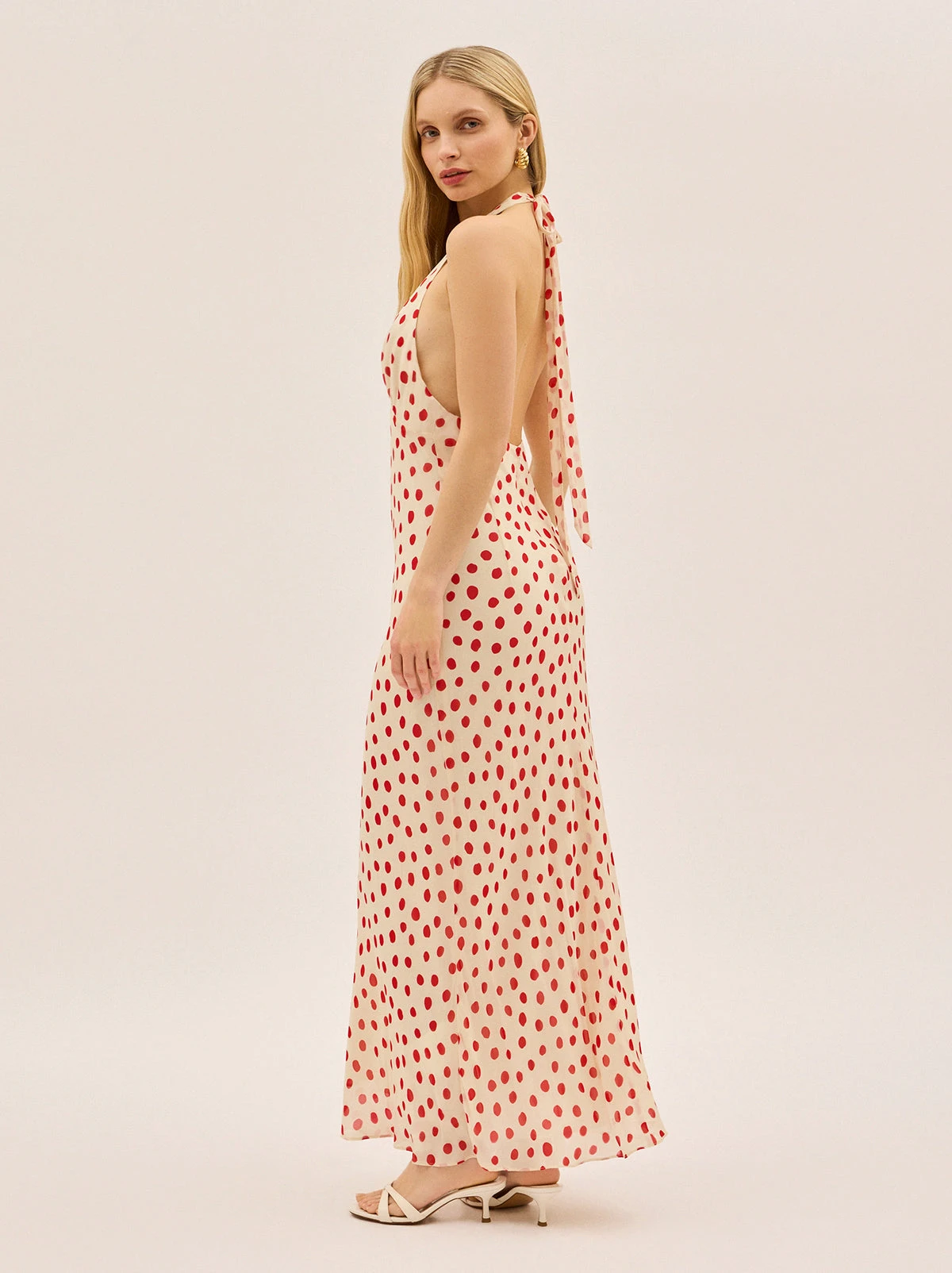 Amalia Red Polka Dot Halterneck Dress 6 Amalia Red Polka Dot Halterneck Dress - Image 6