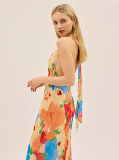 Amalia Watercolour Floral Halterneck Dress -Kitri Studio AMALIA WATERCOLOUR FLORAL ECOM V2 005