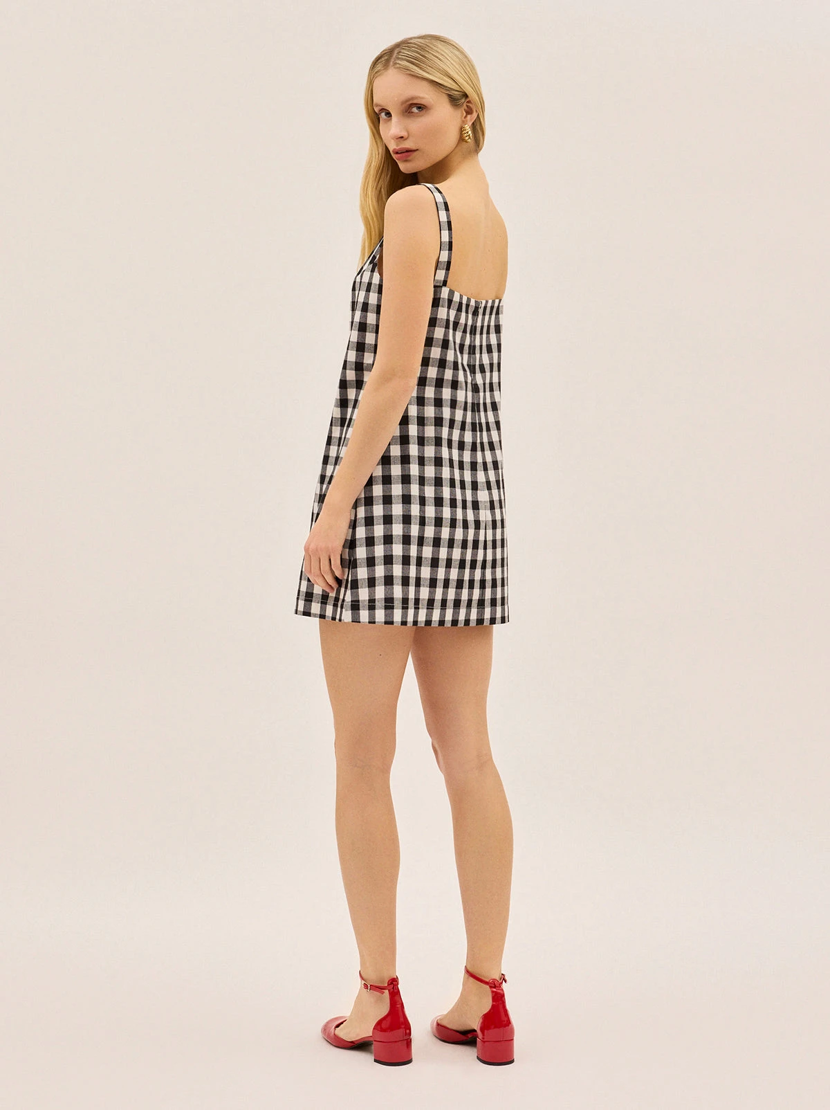 Angelica Gingham Linen Blend Mini Dress 6 Angelica Gingham Linen Blend Mini Dress - Image 6
