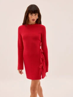 Anouk Red Knit Mini Dress 13 Anouk Red Knit Mini Dress -Kitri Studio ANOUK RED ECOM 02