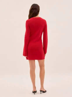 Anouk Red Knit Mini Dress 12 Anouk Red Knit Mini Dress -Kitri Studio ANOUK RED ECOM 04