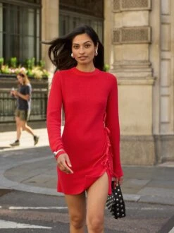Anouk Red Knit Mini Dress 11 Anouk Red Knit Mini Dress -Kitri Studio ANOUK RED LOOKBOOK 2
