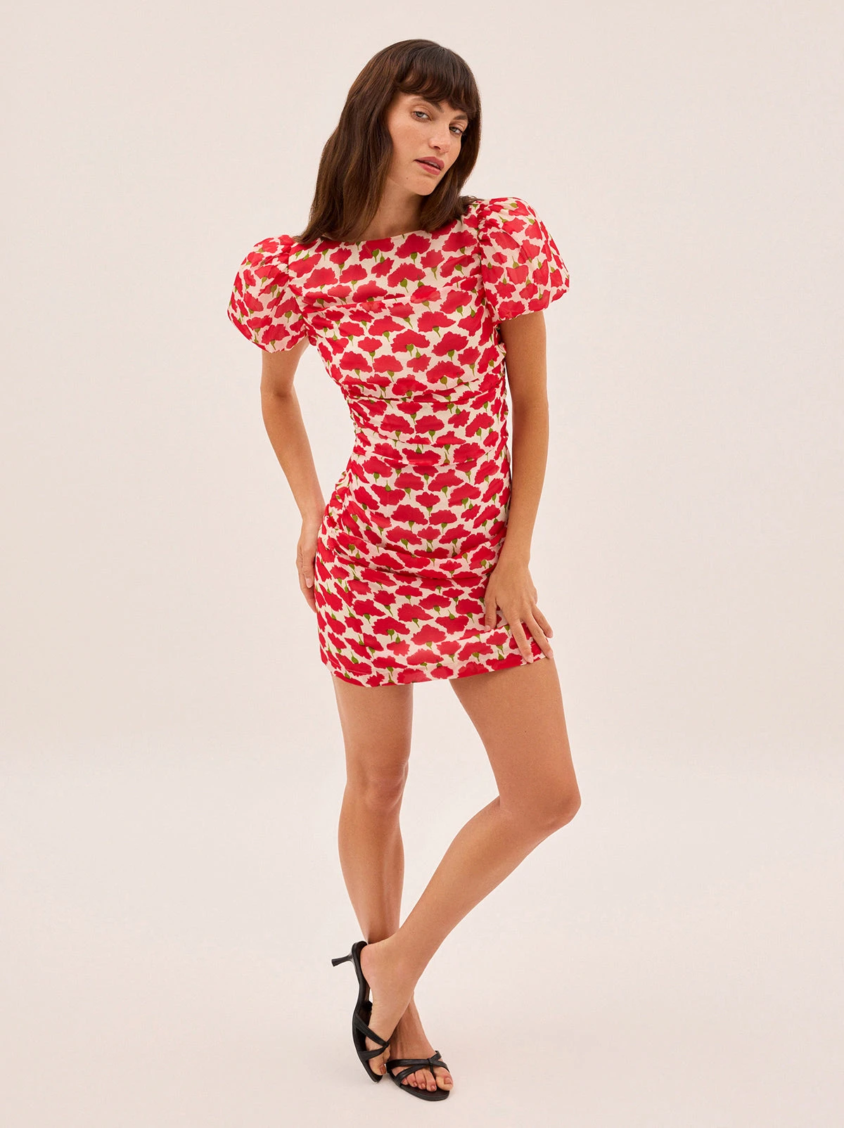 Caitlin Carnation Print Mini Dress 3 Caitlin Carnation Print Mini Dress - Image 3