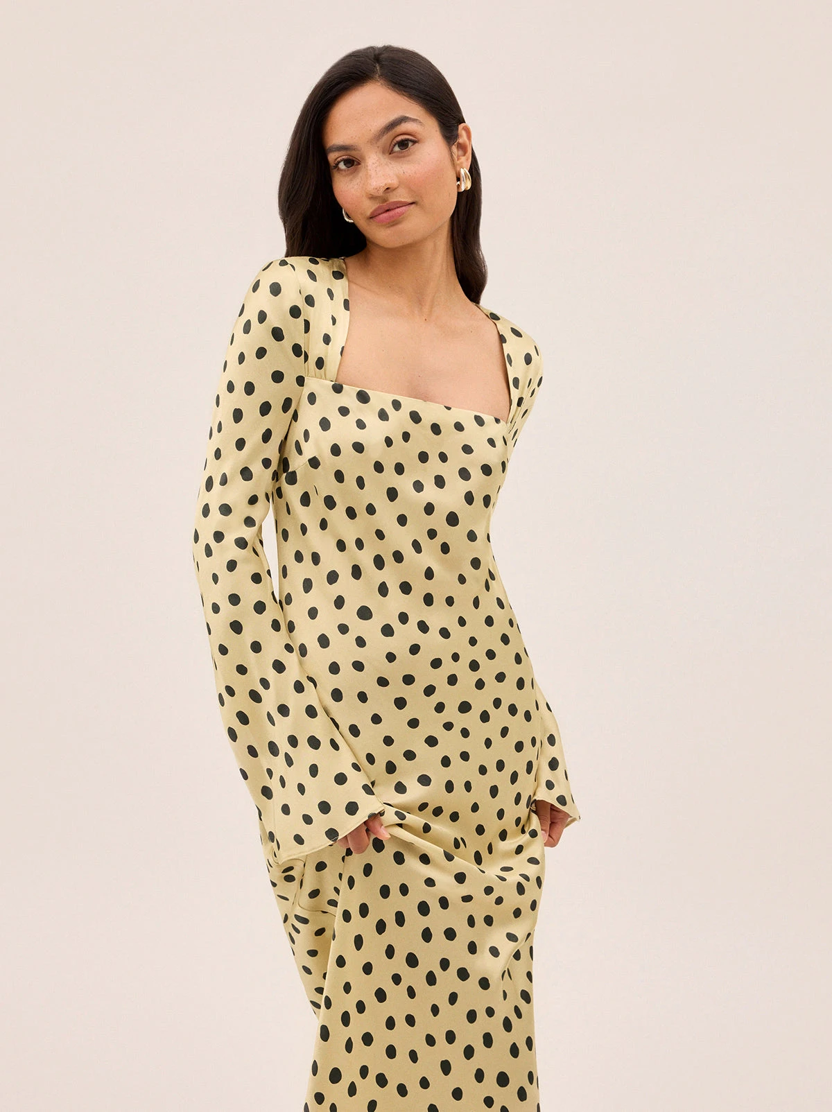Camille Butter Polka Dot Satin Dress 3 Camille Butter Polka Dot Satin Dress - Image 3