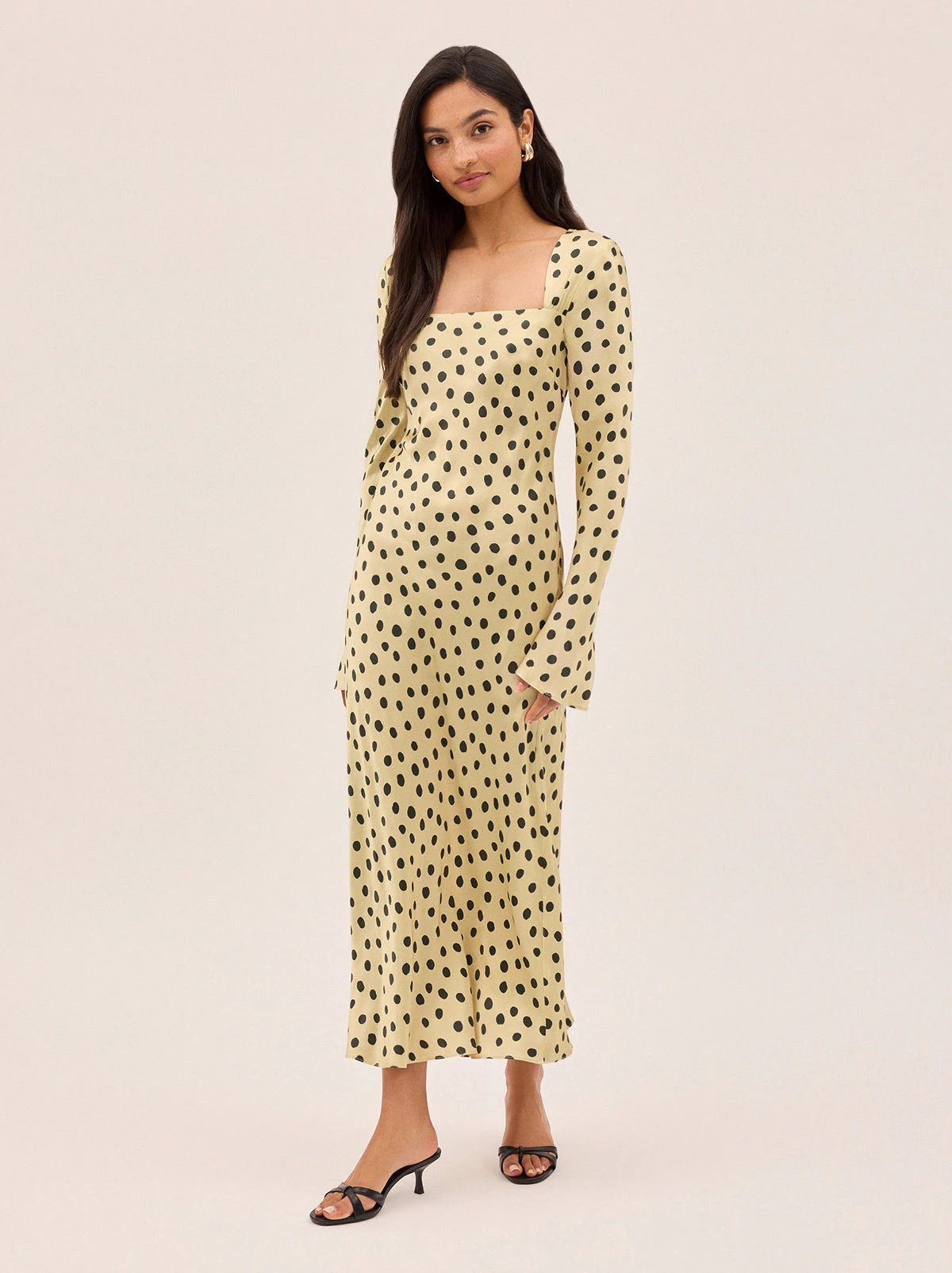 Camille Butter Polka Dot Satin Dress 2 Camille Butter Polka Dot Satin Dress - Image 2