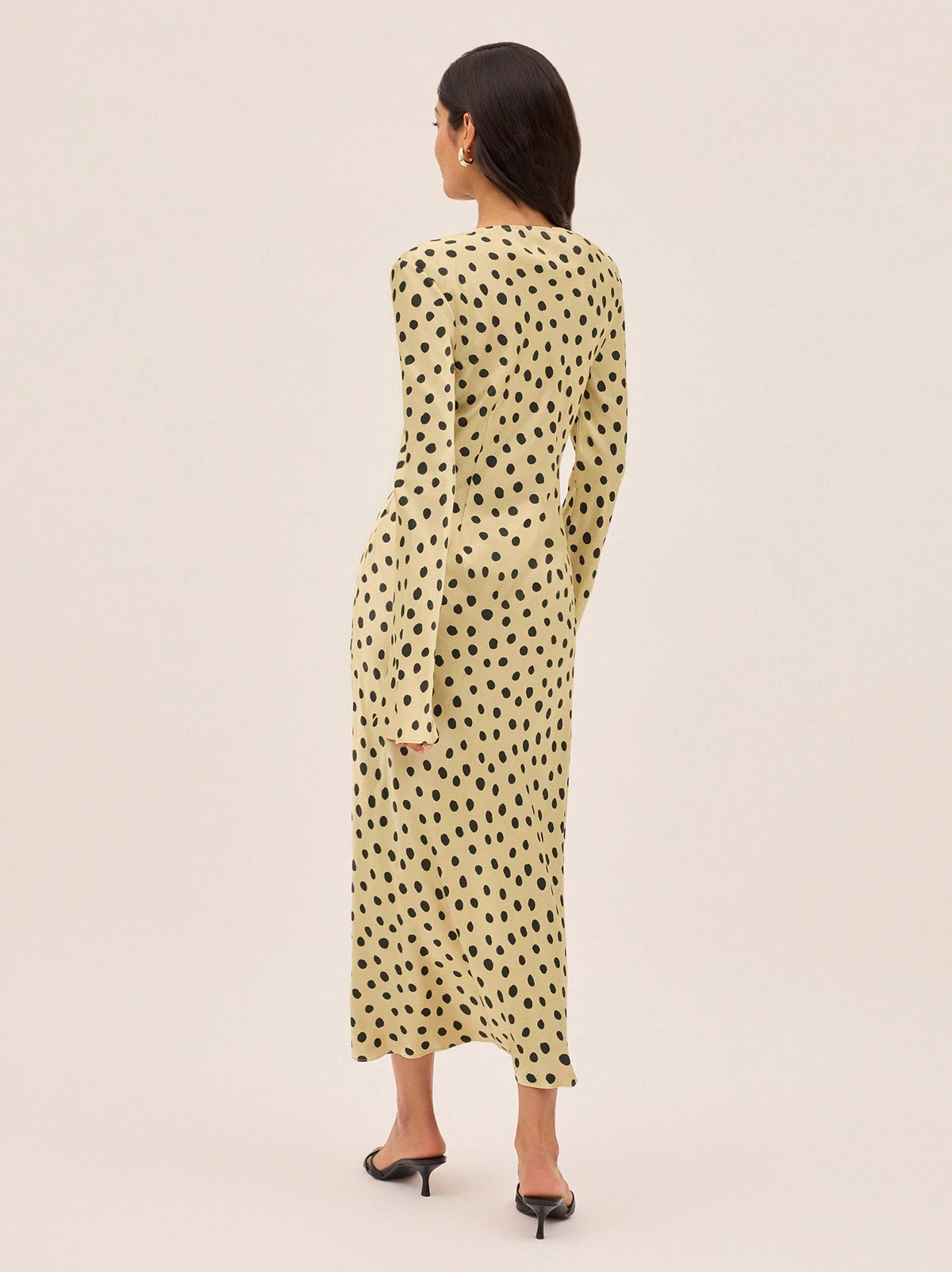 Camille Butter Polka Dot Satin Dress 4 Camille Butter Polka Dot Satin Dress - Image 4