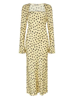 Camille Butter Polka Dot Satin Dress 9 Camille Butter Polka Dot Satin Dress -Kitri Studio CAMILLE BUTTER POLKA DOT MANNEQUIN