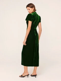 Carmella Green Velvet Midi Dress 9 Carmella Green Velvet Midi Dress -Kitri Studio CARMELLAGREENVELVETDRESS 003V2