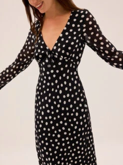 Carrie Black Polka Dot Dress 13 Carrie Black Polka Dot Dress -Kitri Studio CARRIE BLACK POLKA DOT ECOM 04