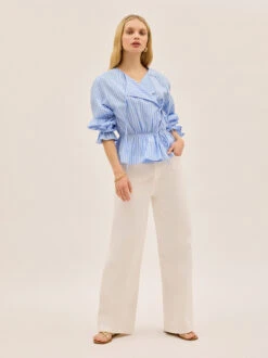Caryn Blue Striped Cotton Top 10 Caryn Blue Striped Cotton Top -Kitri Studio CARYN BLUE STRIPE ECOM V2 003