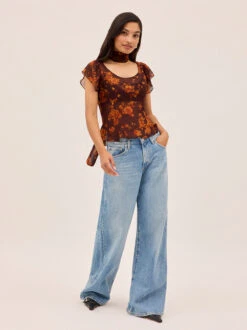 Clementina Autumn Rose Print Top 7 Clementina Autumn Rose Print Top -Kitri Studio CLEMENTINA AUTUMN ROSE ECOM 01