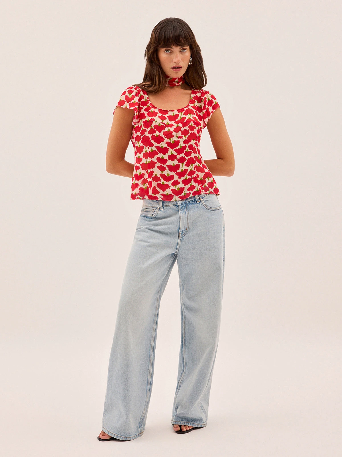 Clementina Carnation Print Top 7 Clementina Carnation Print Top - Image 7