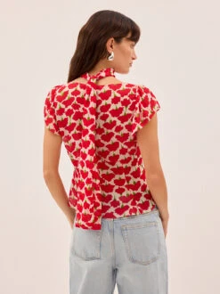 Clementina Carnation Print Top 14 Clementina Carnation Print Top -Kitri Studio CLEMENTINA CARNATION ECOM 03