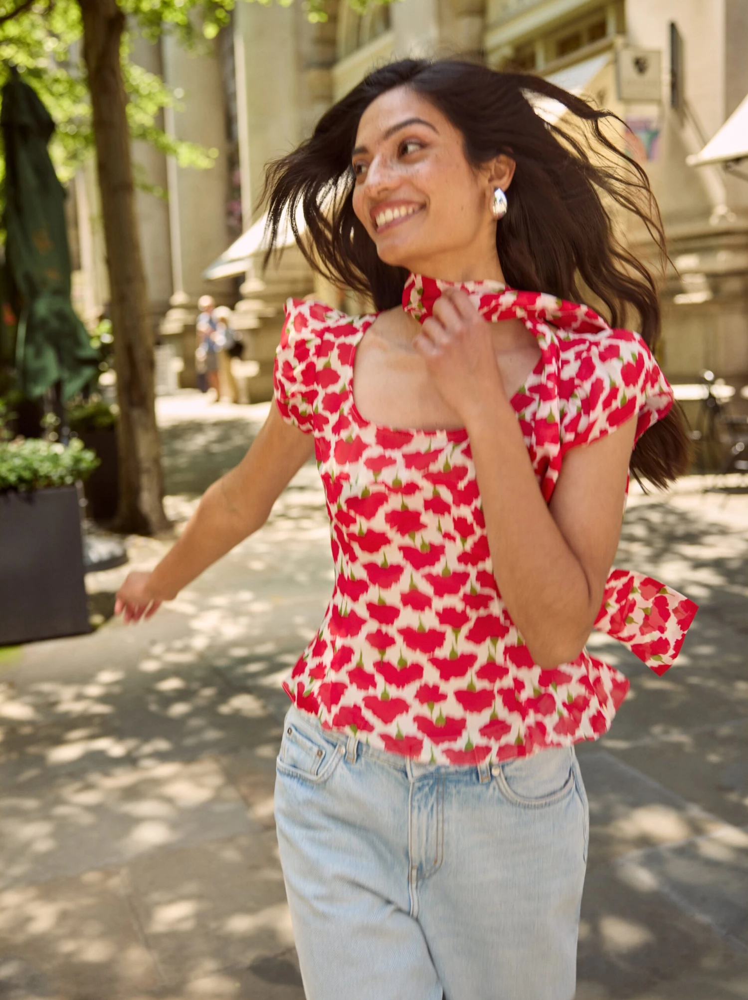 Clementina Carnation Print Top 4 Clementina Carnation Print Top - Image 4