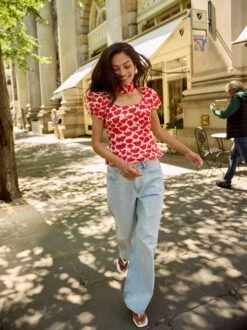 Clementina Carnation Print Top 16 Clementina Carnation Print Top -Kitri Studio CLEMENTINA CARNATION LOOKBOOK 3