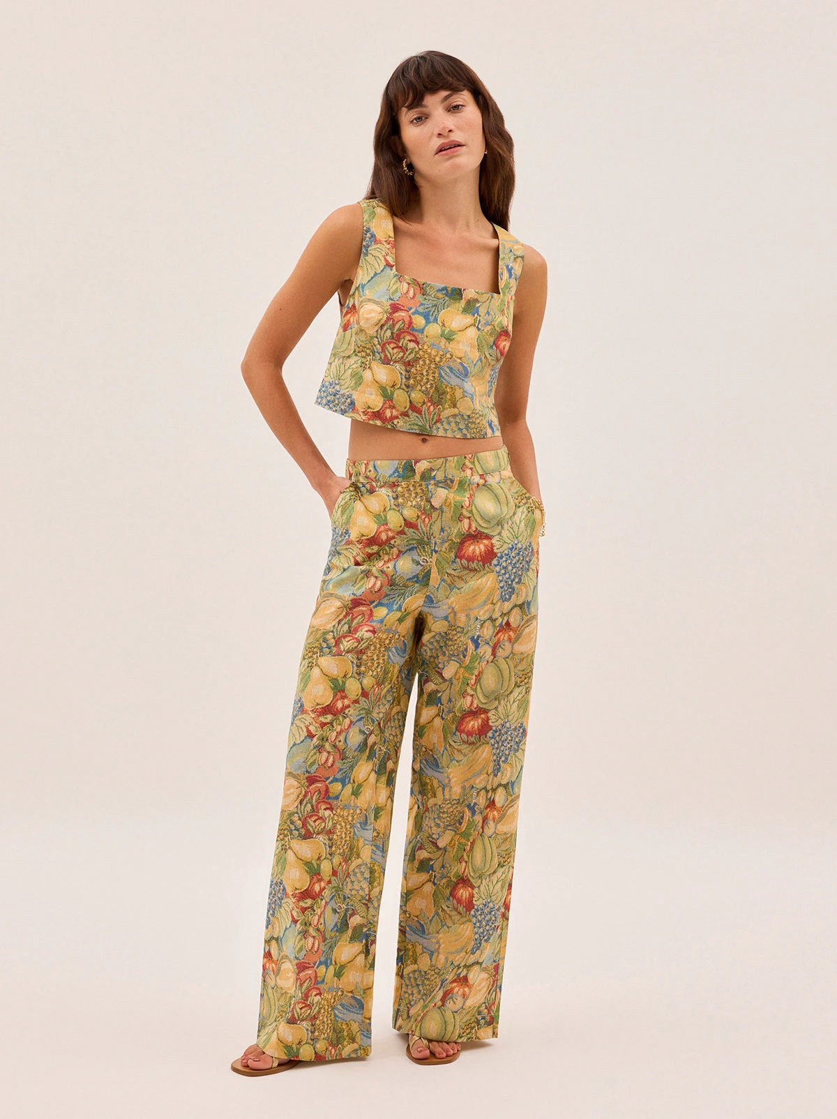Cosima Fruit Print Trousers 1 Cosima Fruit Print Trousers