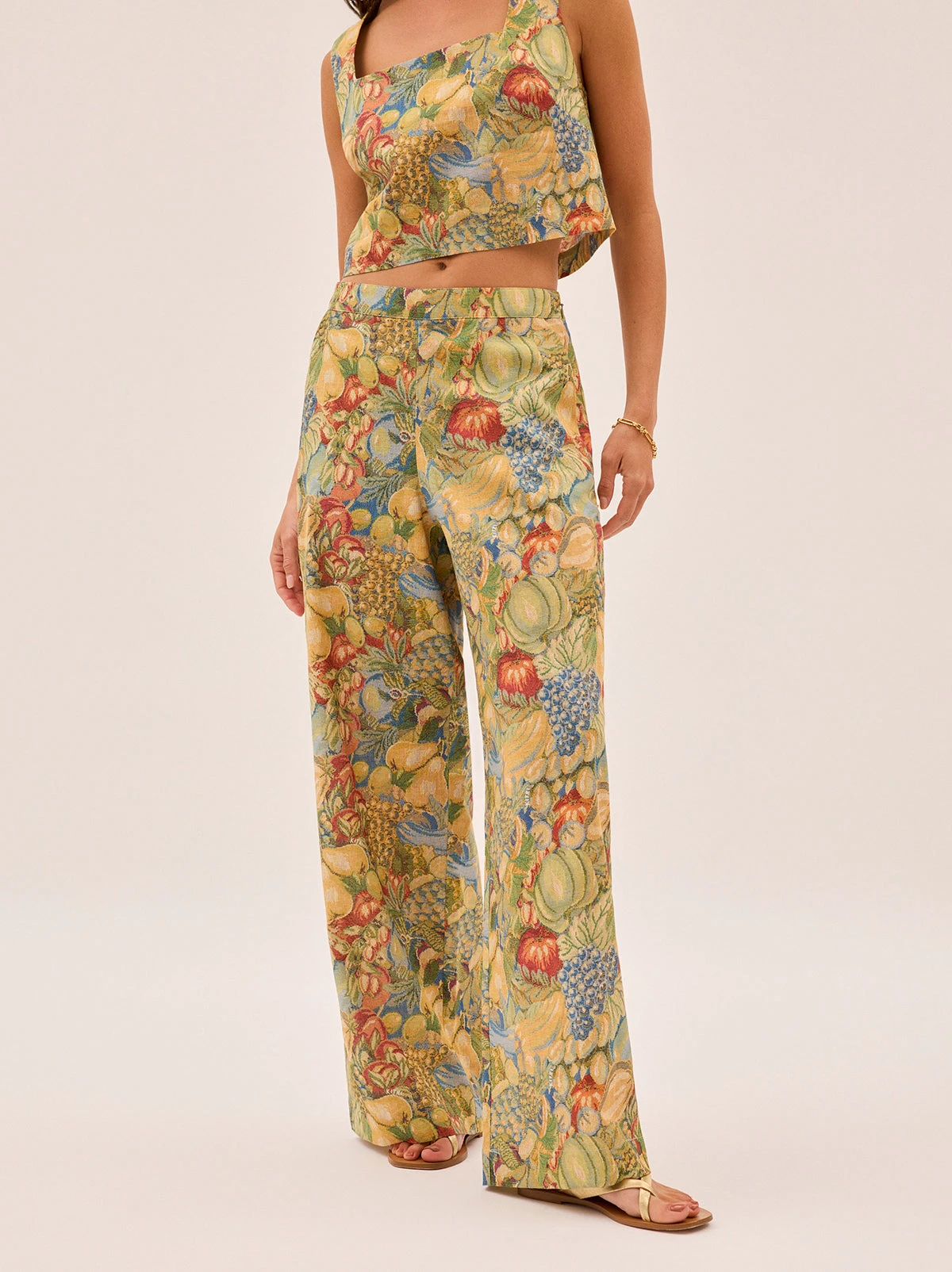 Cosima Fruit Print Trousers 2 Cosima Fruit Print Trousers - Image 2