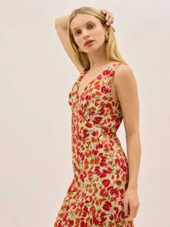 Danna Tulip Print Dress -Kitri Studio DANNAREDTULIP ECOMV2 003