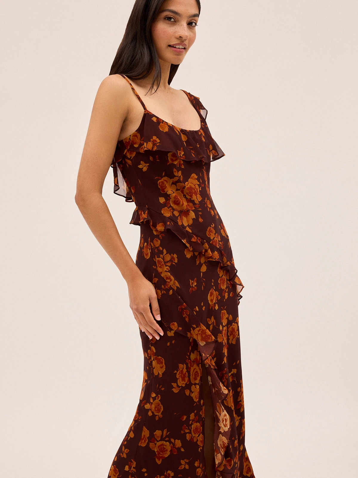 Delphina Autumn Rose Print Dress 1 Delphina Autumn Rose Print Dress