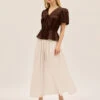 Lucinda White Cotton Skirt