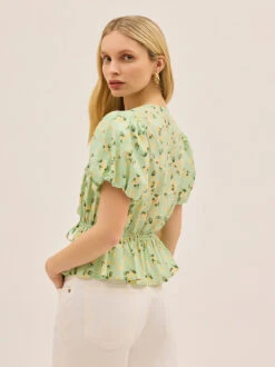Emma Green Cherry Print Top 7 Emma Green Cherry Print Top -Kitri Studio EMMA GREEN CHERRY ECOM V2 004