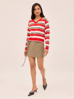 Francis Wool-Blend Striped V-neck Jumper 12 Francis Wool-Blend Striped V-neck Jumper -Kitri Studio FRANCIS ECOM 03