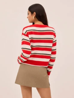 Francis Wool-Blend Striped V-neck Jumper 13 Francis Wool-Blend Striped V-neck Jumper -Kitri Studio FRANCIS ECOM 04