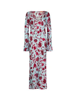 Gia Blue Rose Print Dress 15 Gia Blue Rose Print Dress -Kitri Studio GIA BLUE ROSE