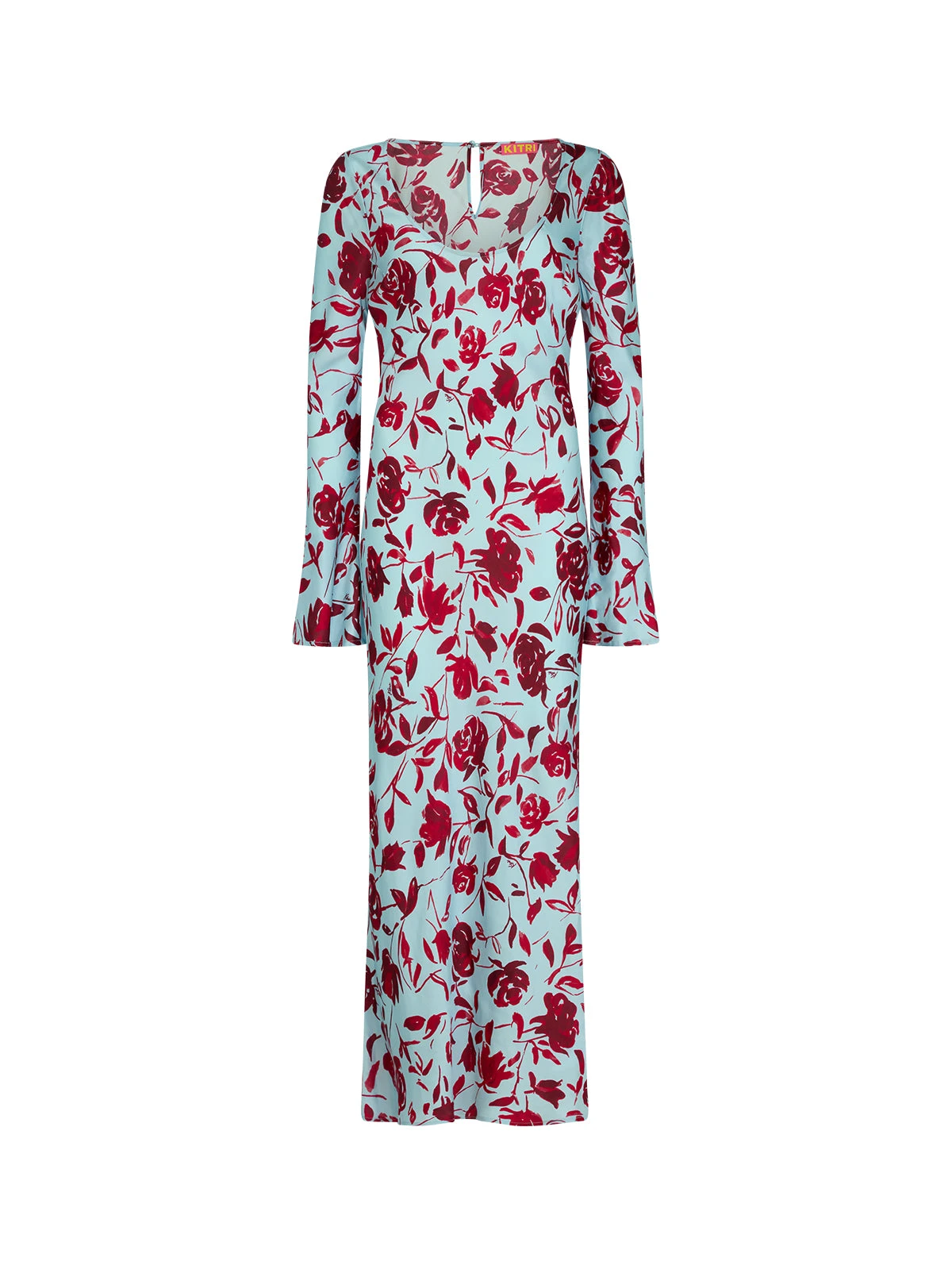 Gia Blue Rose Print Dress 8 Gia Blue Rose Print Dress - Image 8