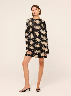Greta Star Lurex Mini Knit Dress 6 Greta Star Lurex Mini Knit Dress -Kitri Studio GRETABLACKSTARLUREX 019